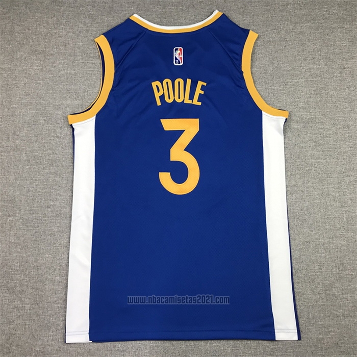 Camiseta Golden State Warriors Jordan Poole #3 Icon Azul